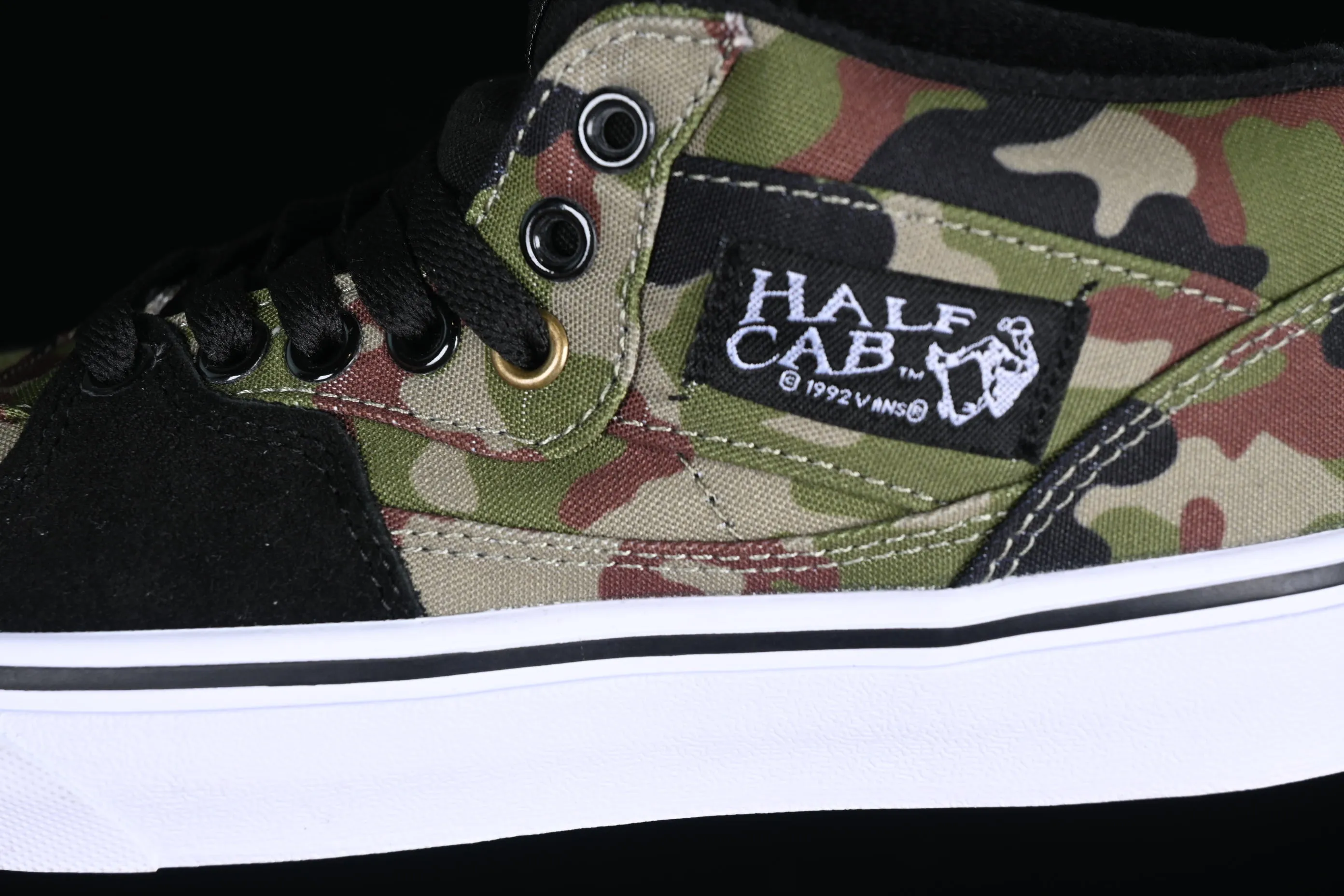 All categories Vans Vans series Vans Mid Vans Half Cab LX black and green camouflage retro casual skateboard shoes VN-OHJ TC6D
